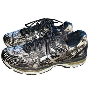 ASICS Gel Nimbus Mens Shoes Size 11 Black silver T507Q